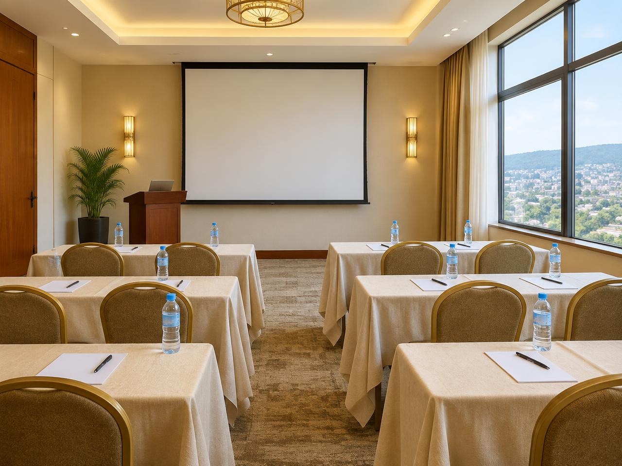 Conference Hall III in classroom setup